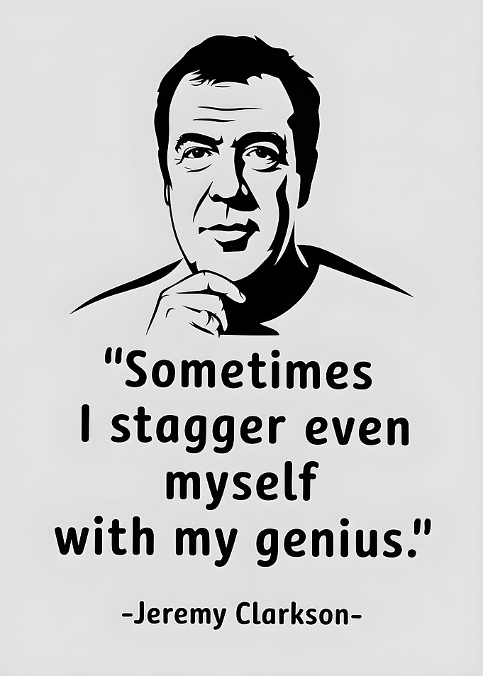Jeremy Clarkson Quote Portrait