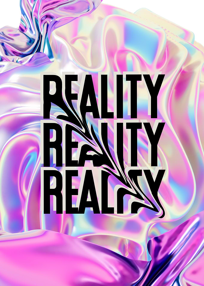 Reality Text Art with Iridescent Fabric