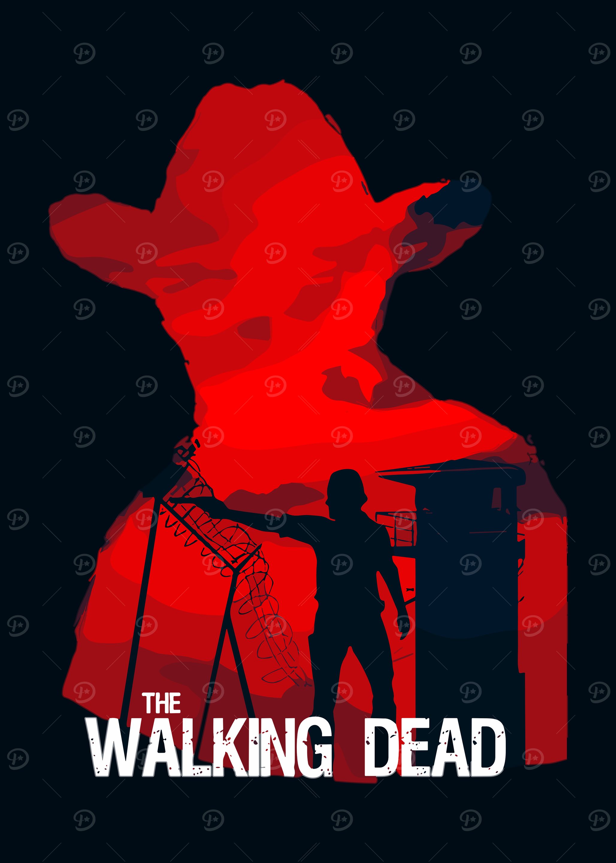 The Walking Dead Silhouette Poster