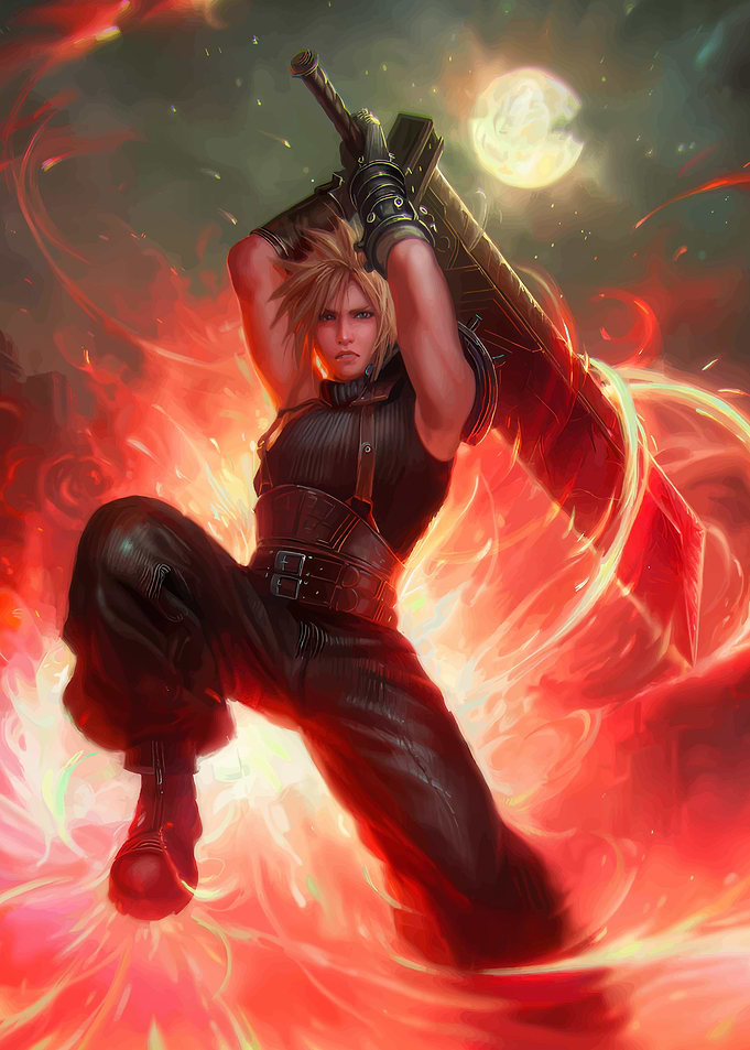 Cloud Strife with Buster Sword