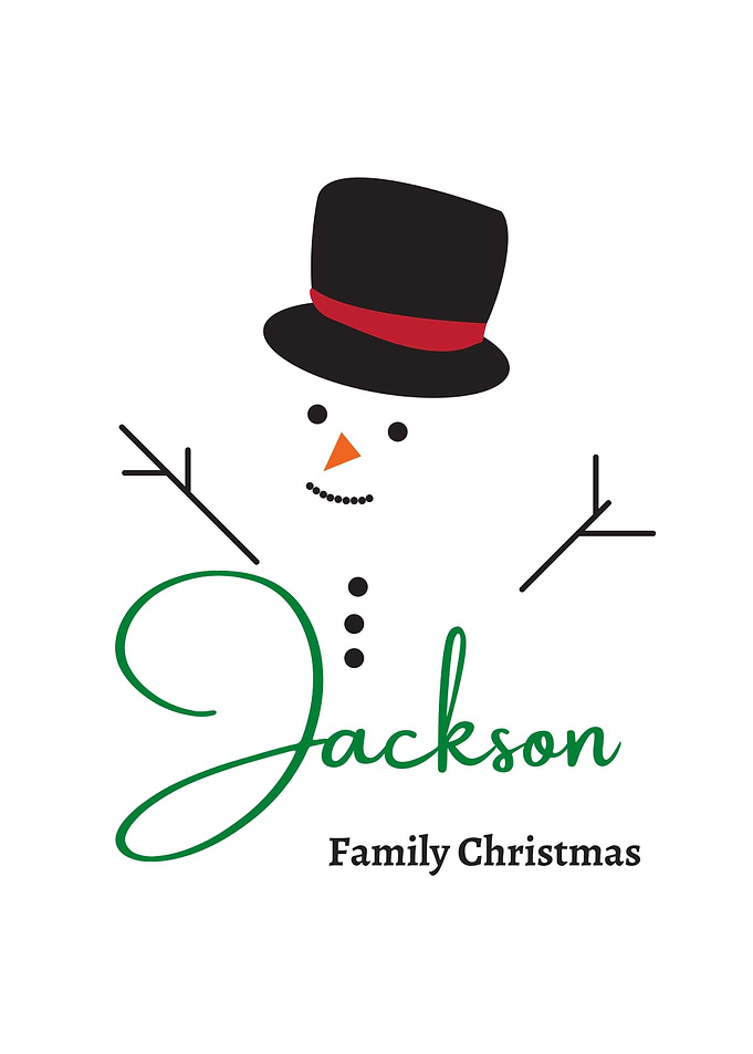 Jackson Family Christmas Snowman