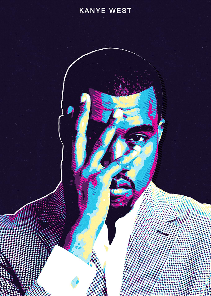 Kanye West Retro Pop Art