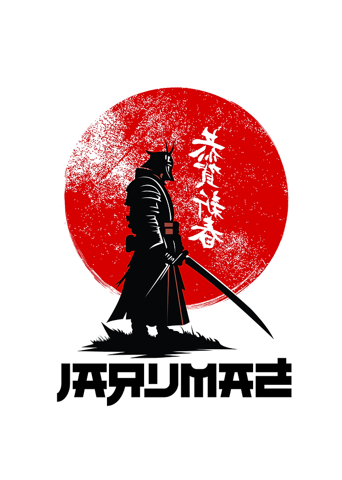 Samurai Warrior with Red Sun