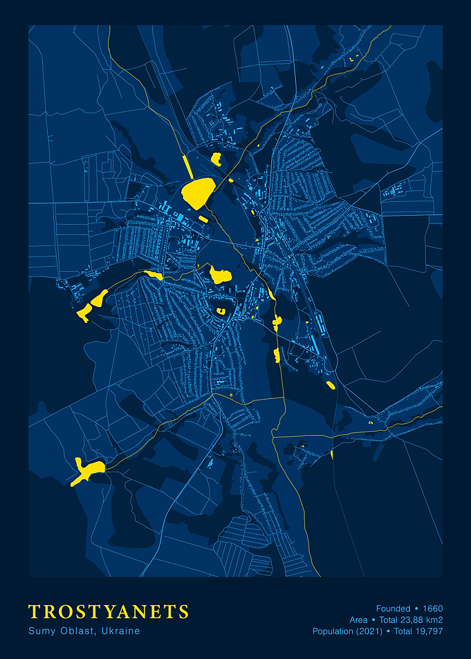 Trostyanets, Ukraine City Map