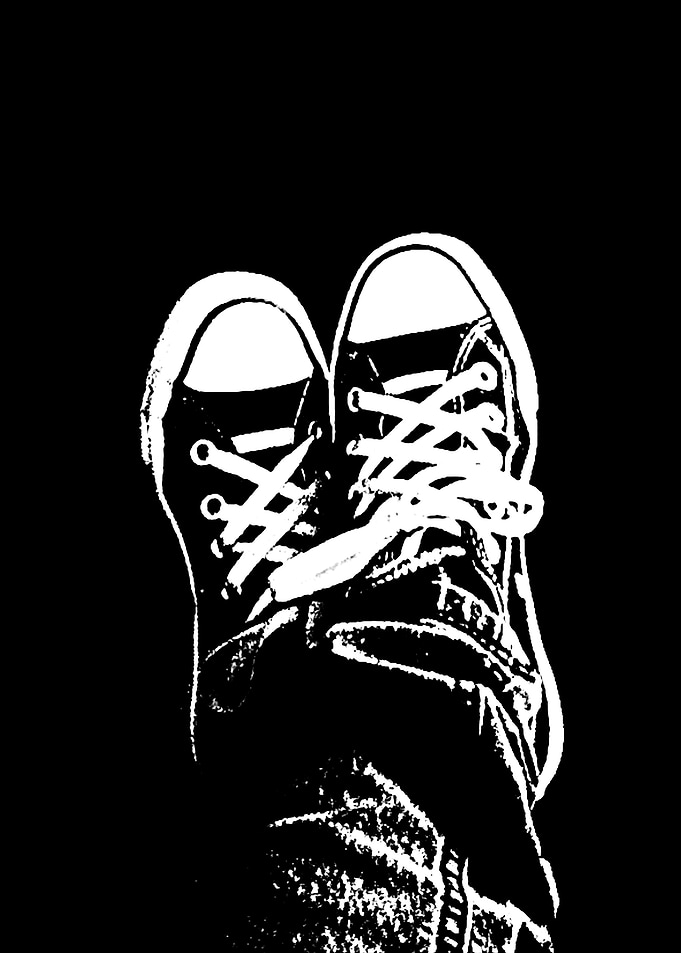 Black and White Shoe Still Life