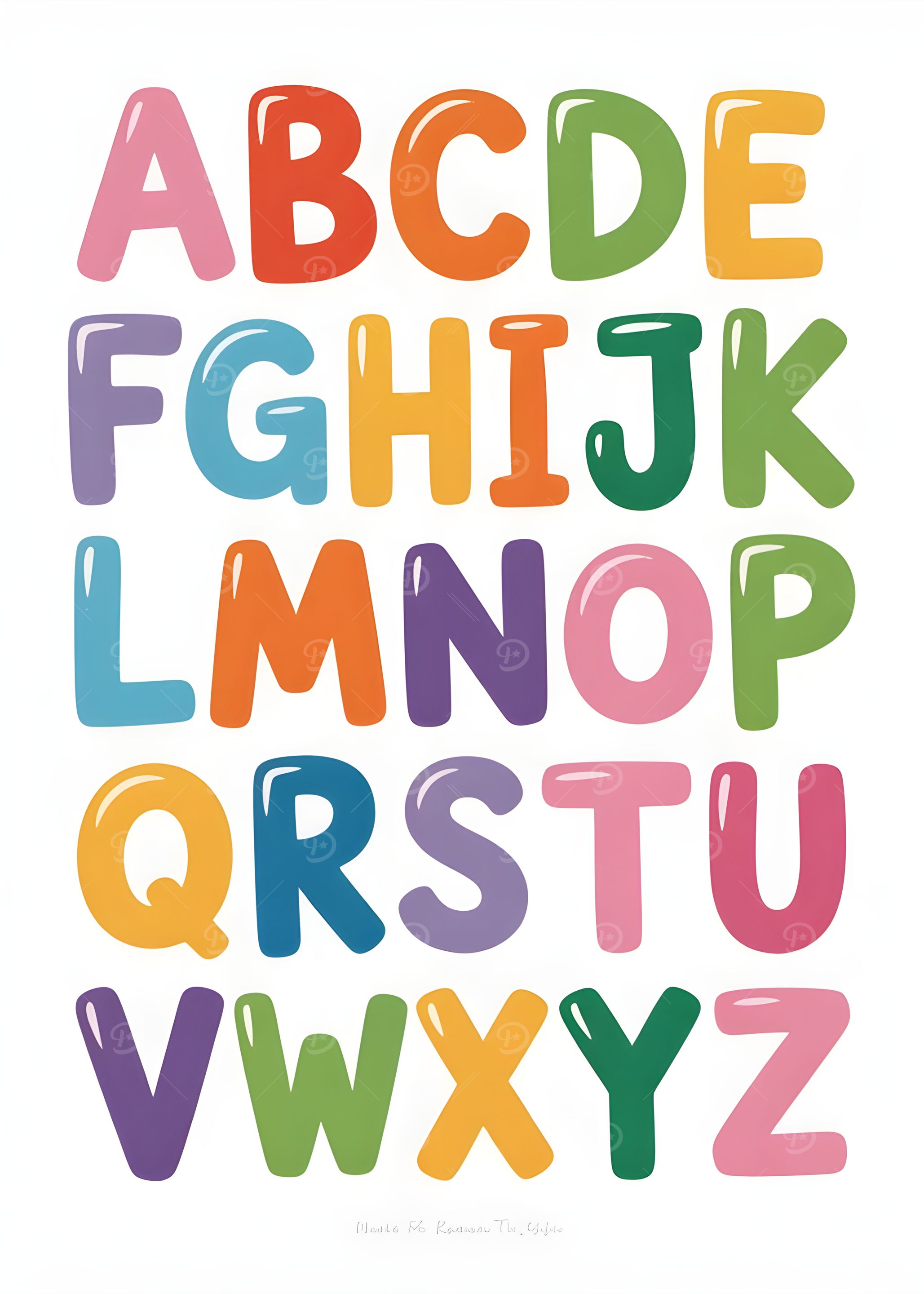 Colorful Alphabet Poster for Kids