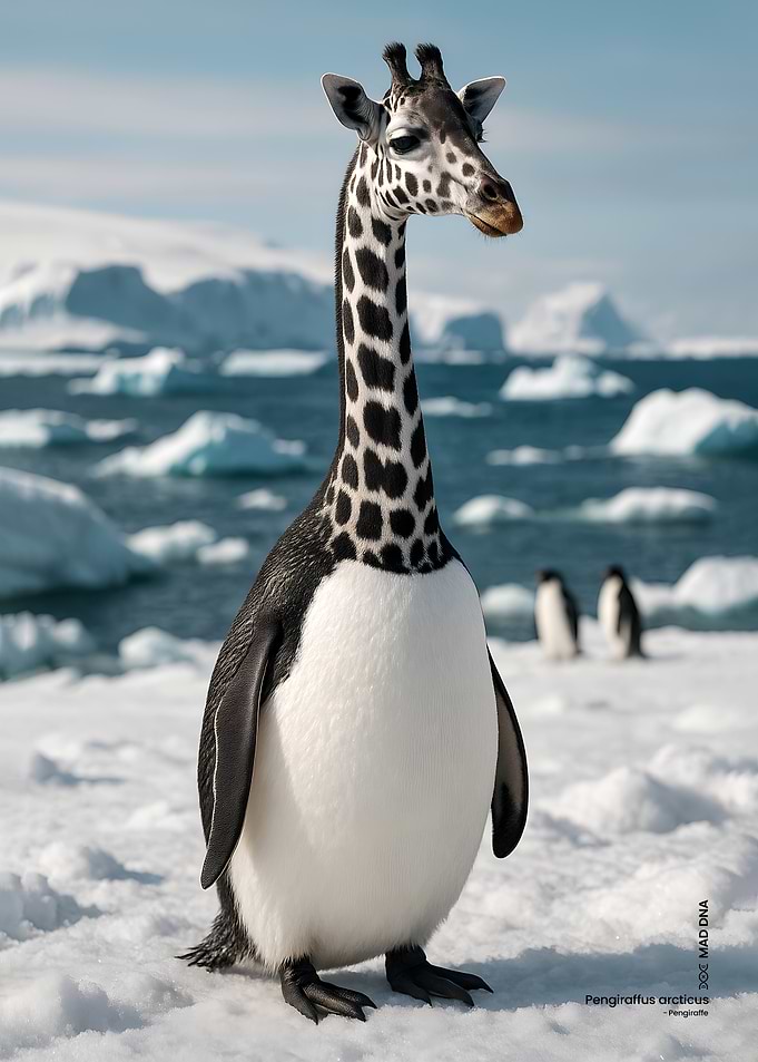 Pengiraffe: A Hybrid Animal - Giraffe and Penguin
