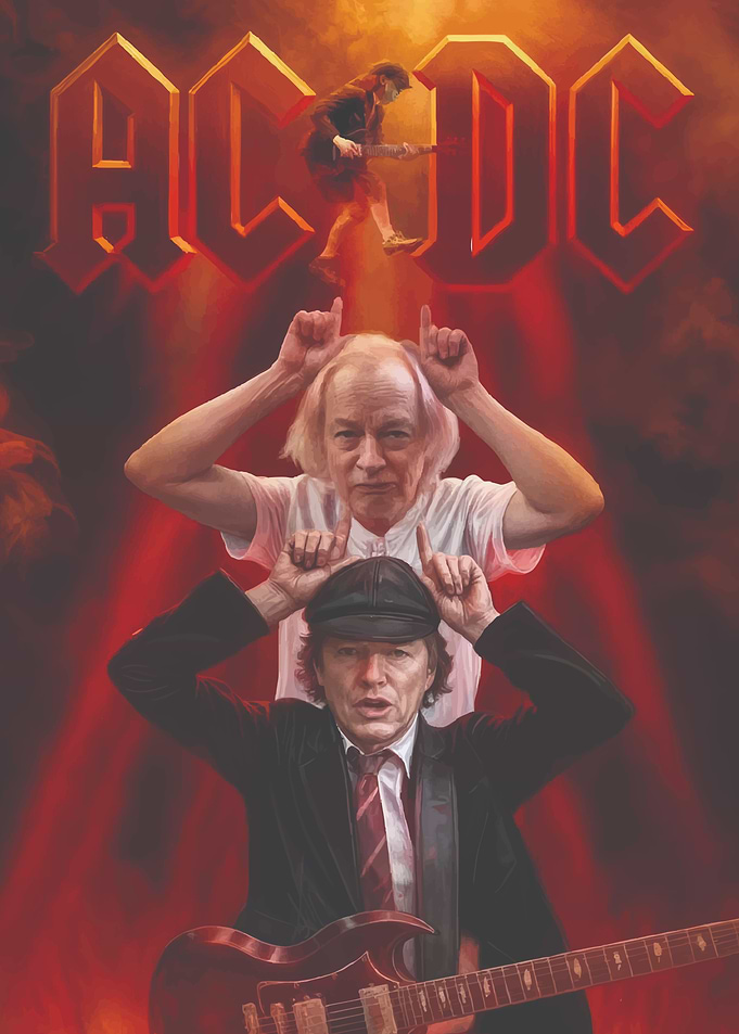 AC/DC Band Members Portrait