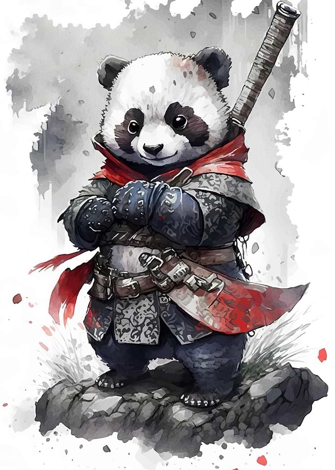 Panda Warrior Sword