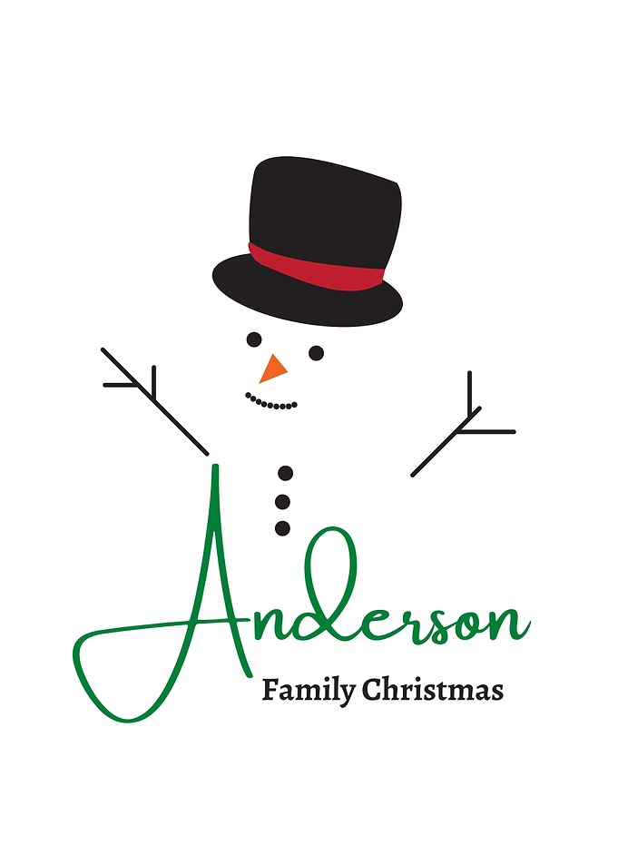 Anderson Family Christmas Snowman