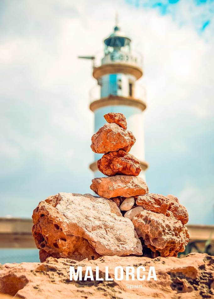 Mallorca Spain Lighthouse Rock Cairn