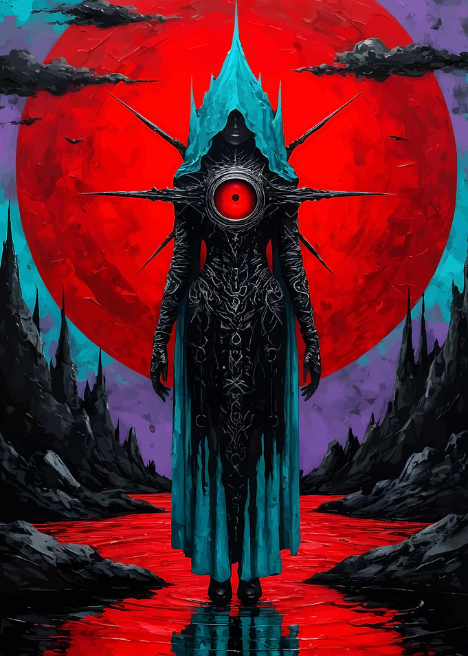 Dark Figure with Red Eye