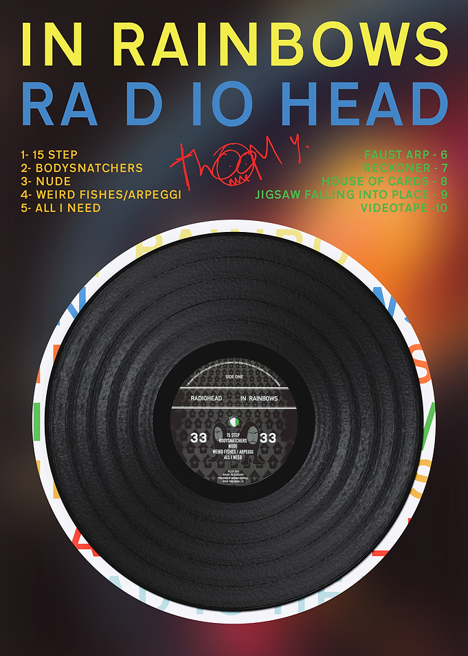 In Rainbows Vinyl Poster