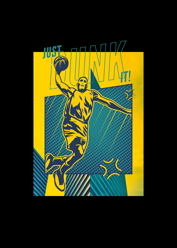Just Dunk It! Basketball Graphic