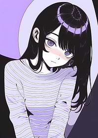 Anime Girl with Hypnotic Eyes