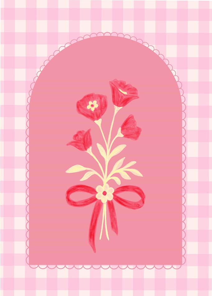 cottagecore pink wall art