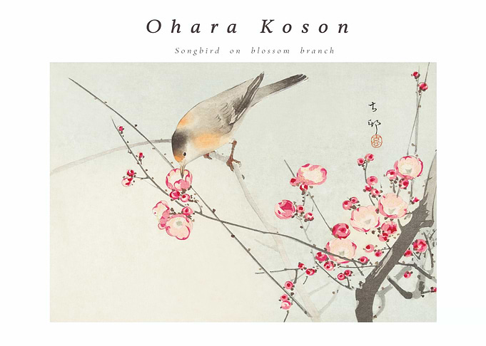 Ohara Koson: Songbird on Blossom Branch