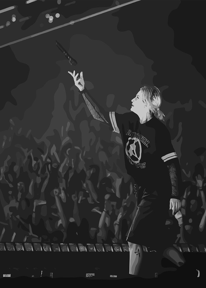 Black and White Concert Performance