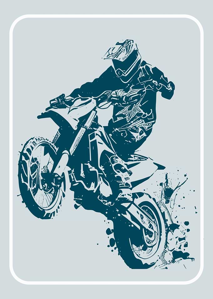 Motocross Rider in Action