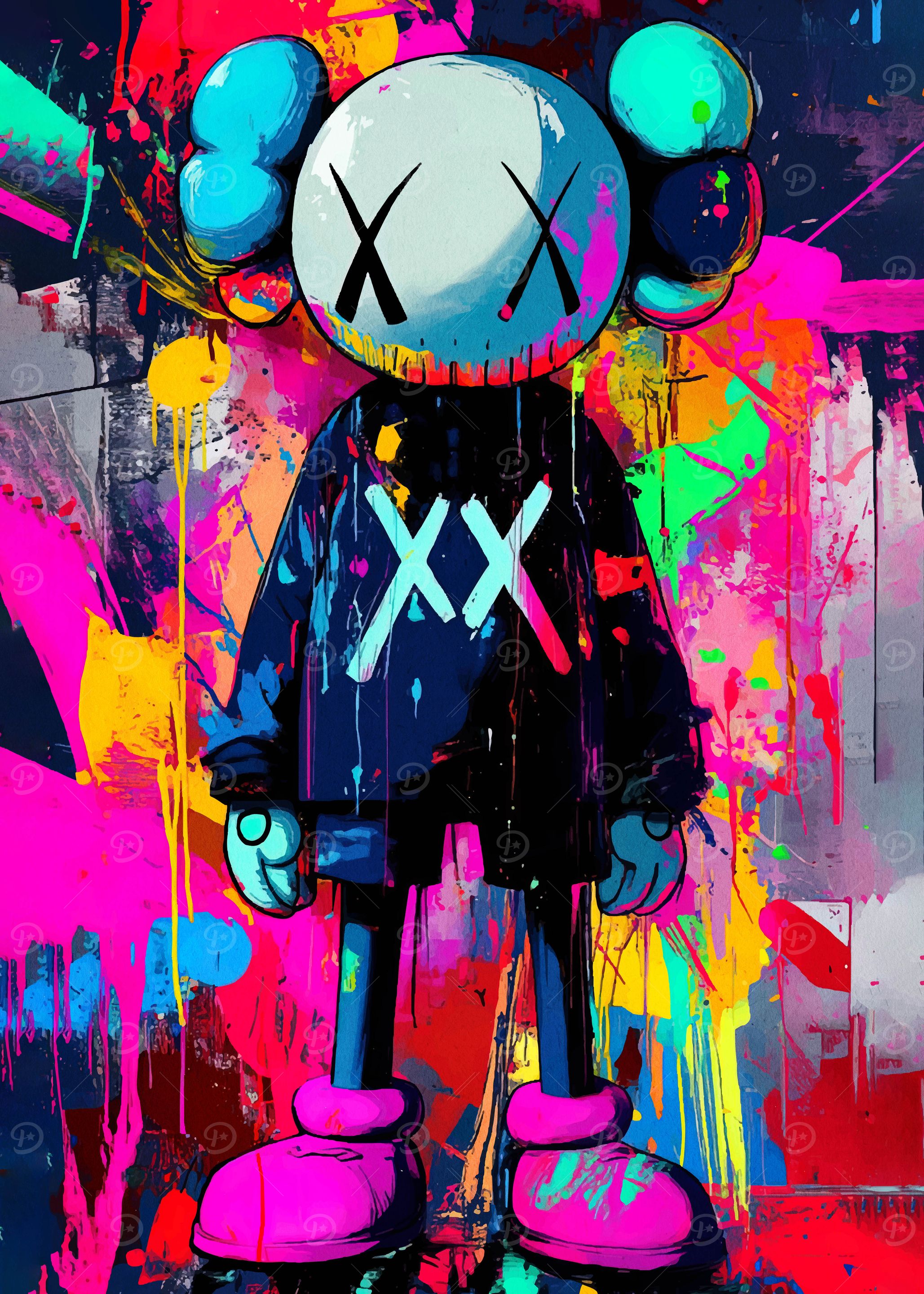KAWS Inspired Graffiti Art