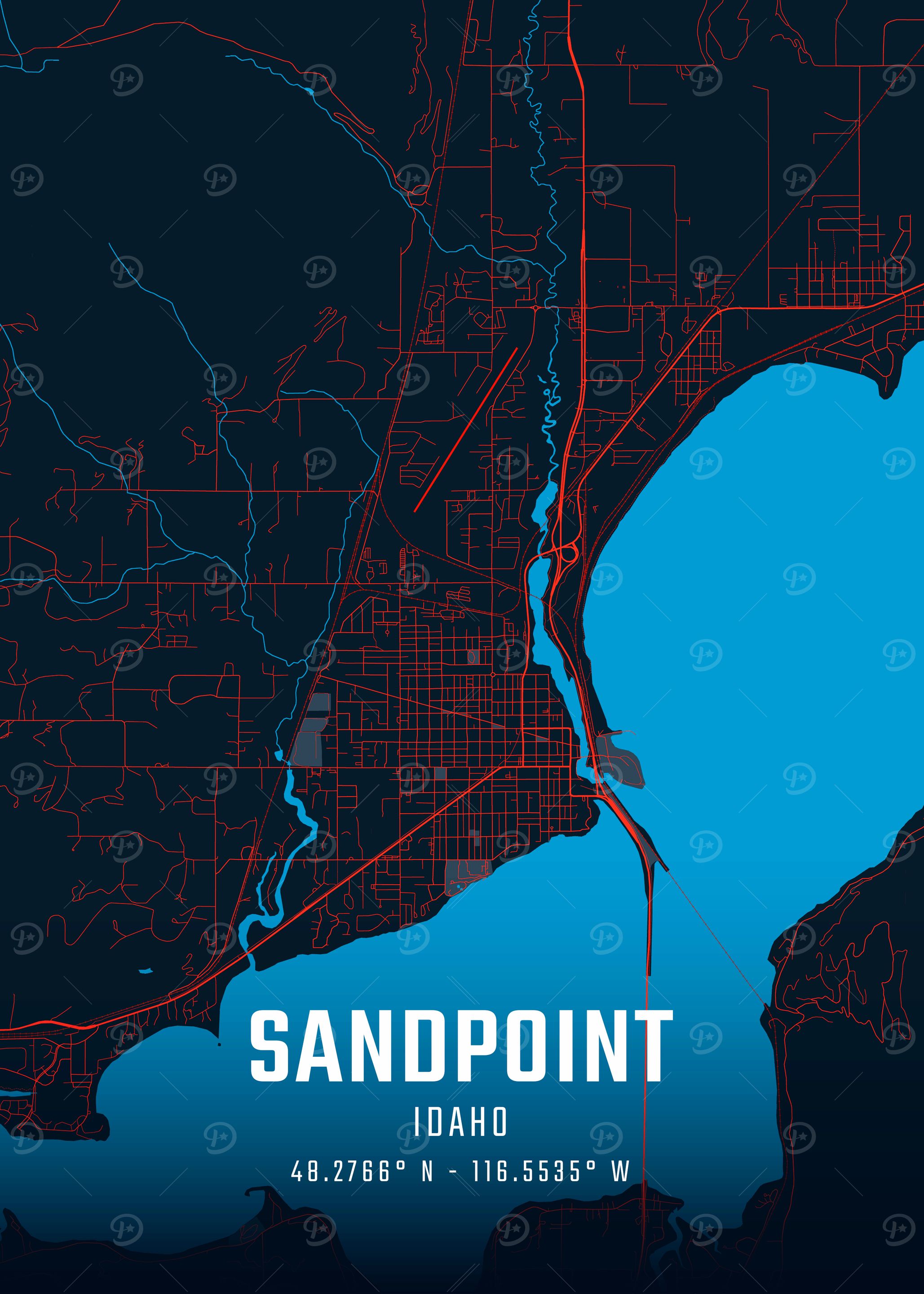 Sandpoint City Map