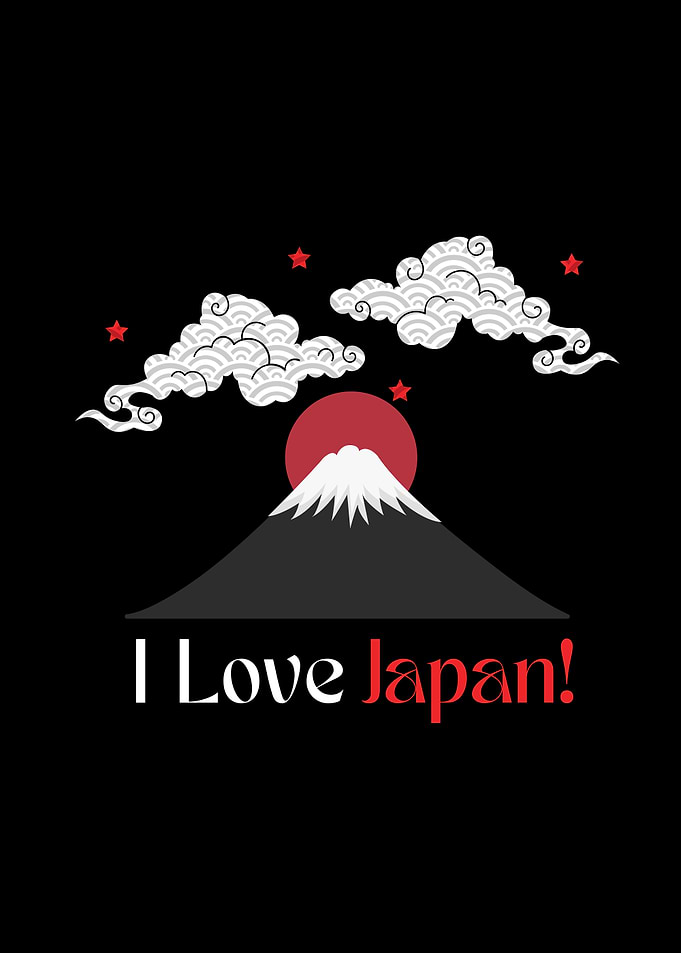 I Love Japan Mount Fuji Art