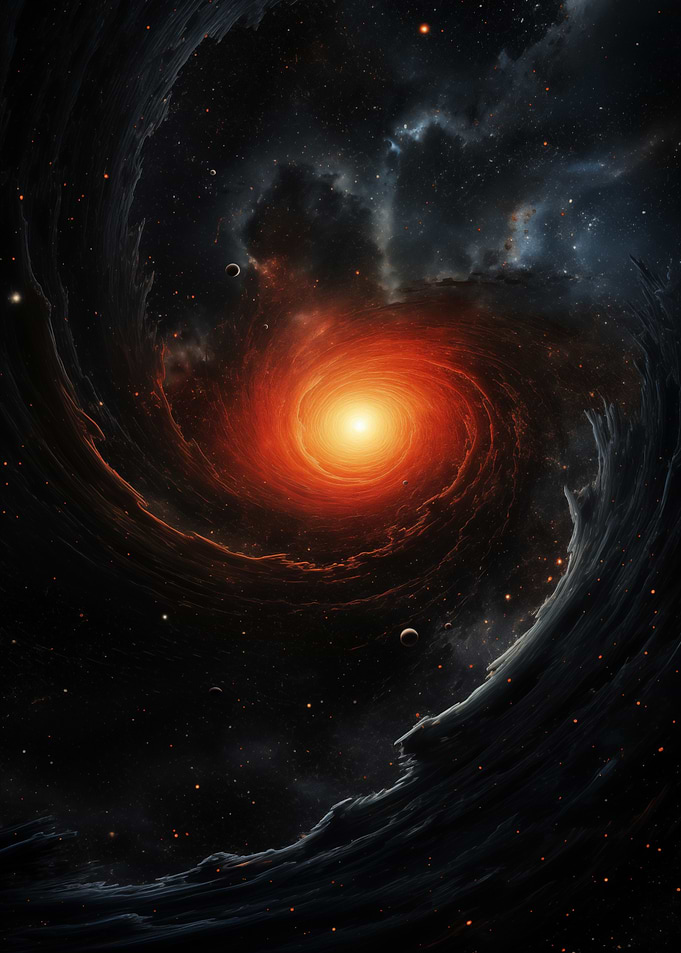 Swirling Galaxy Space