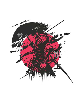 Samurai Warrior Graphic Art