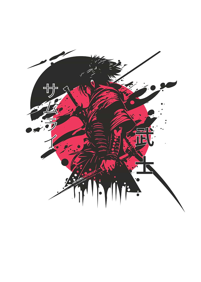 Samurai Warrior Graphic Art
