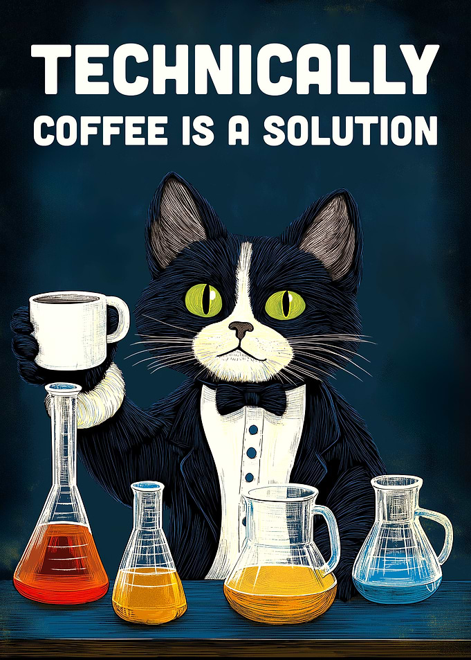 Coffee is a solution cat