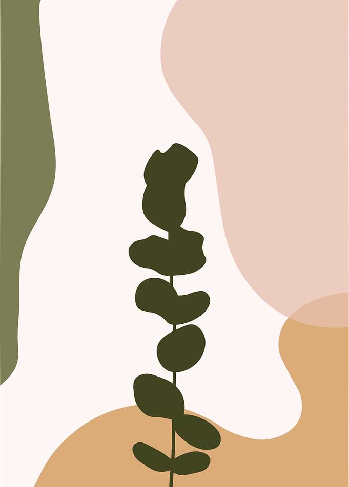 Minimalist Eucalyptus Branch Art