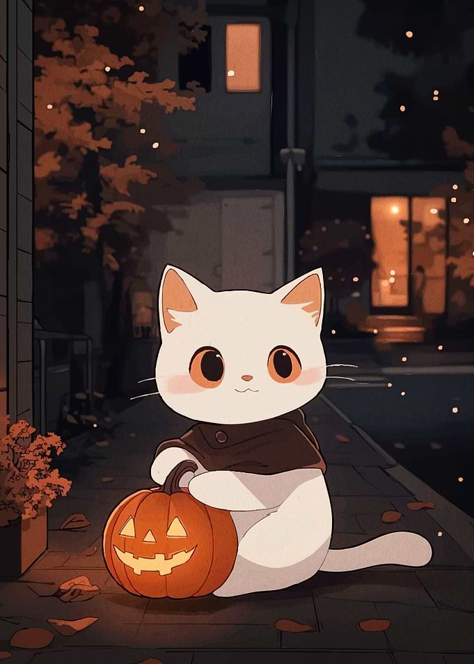 Cute Cat Pumpkin