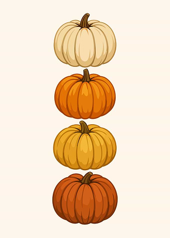 Minimalist Pumpkin Stack – Autumn Colors gift