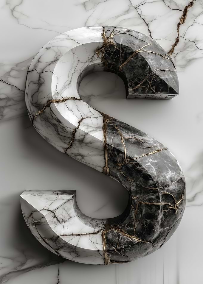 Marble Letter S