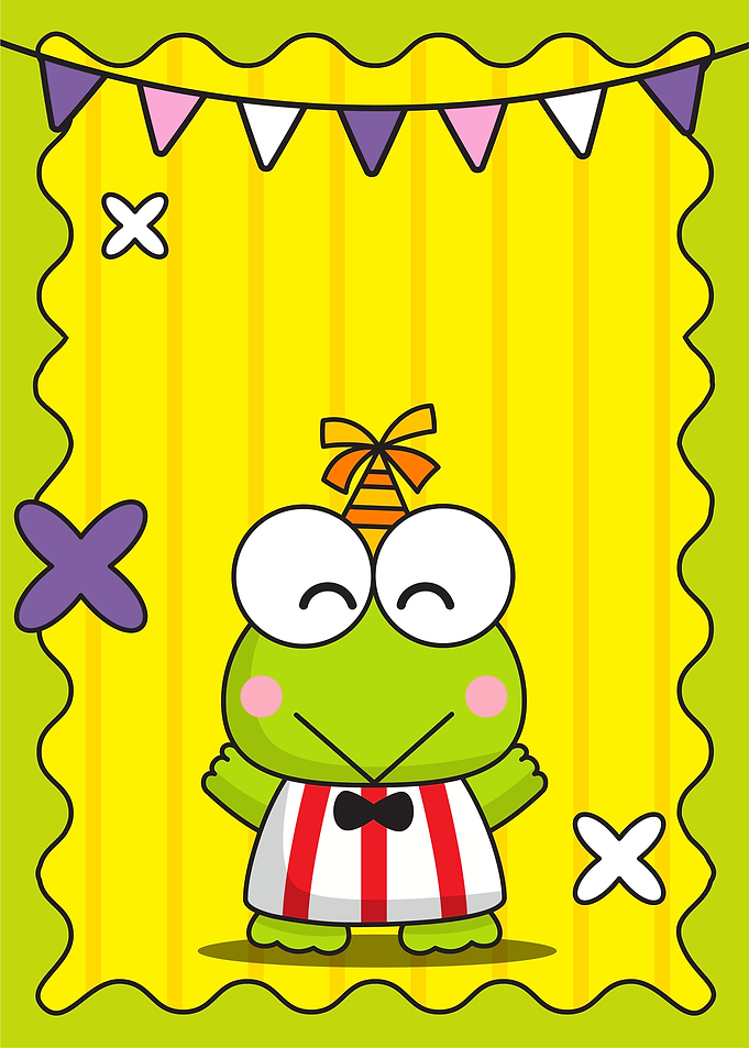 Keroppi the Frog Cartoon Illustration