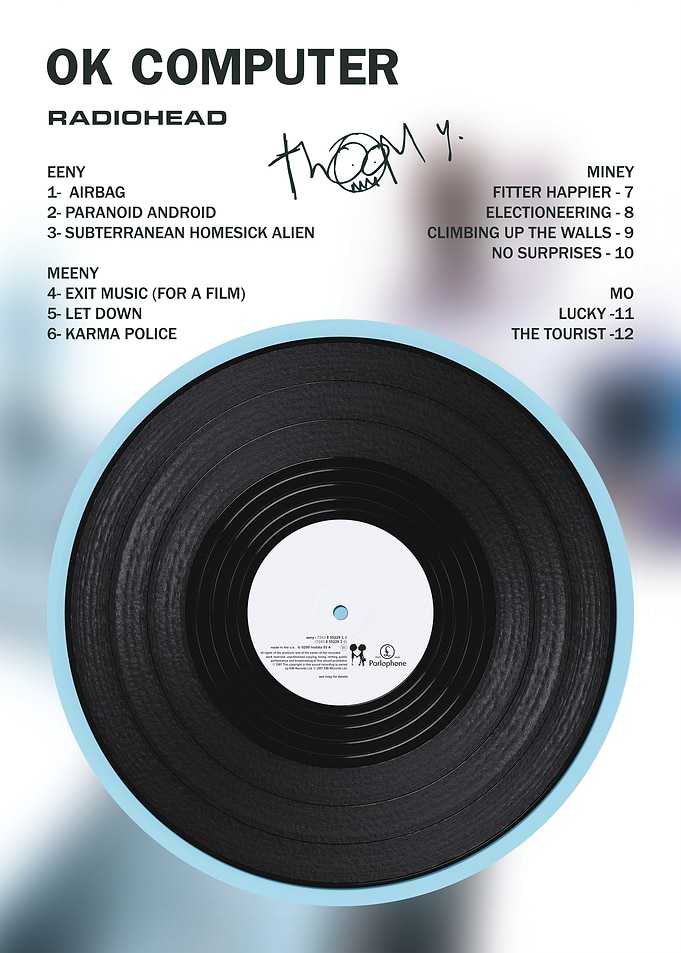 OK Computer Vinyl Poster