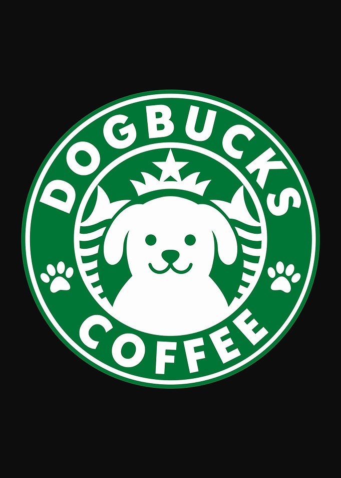 Dog Bucks Coffee Logo Parody