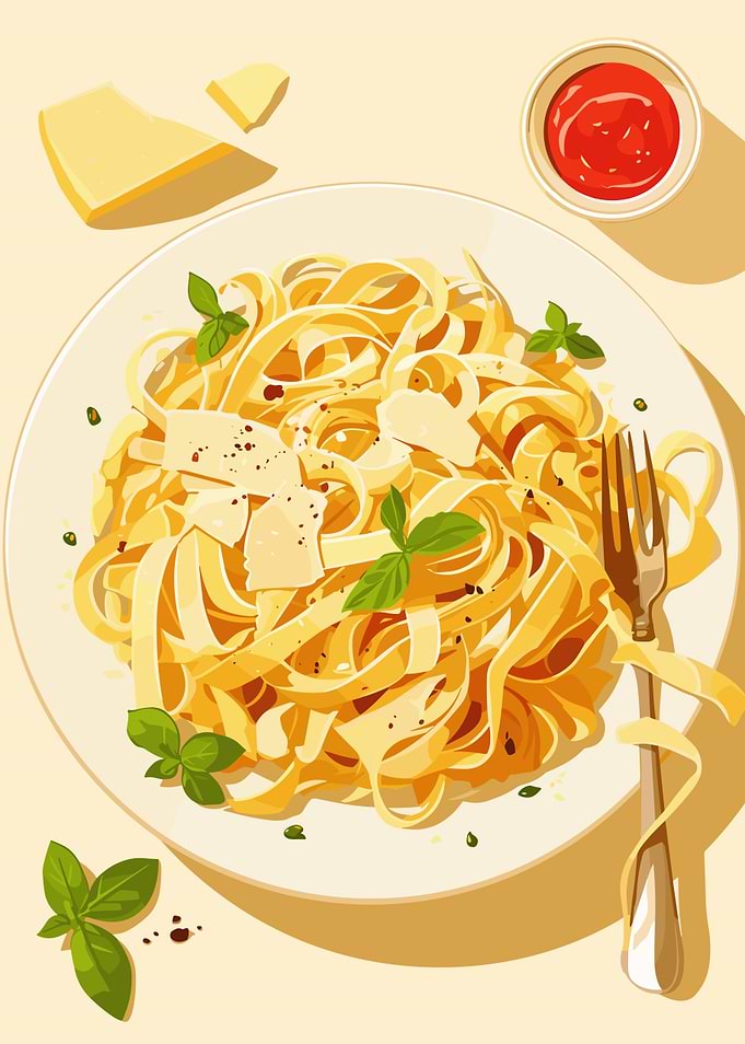 Pasta with Parmesan and Tomato Sauce