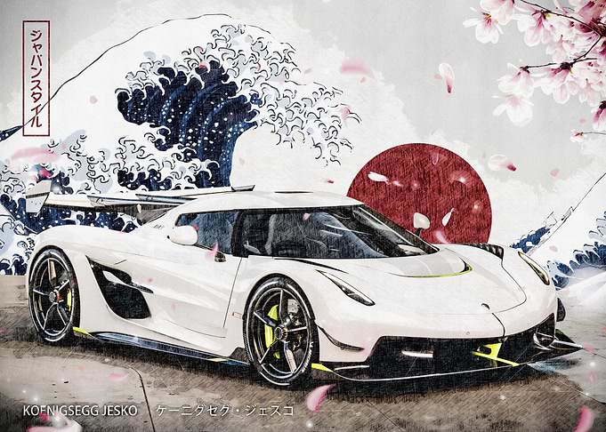 Koenigsegg Jesko Japanese Style Art