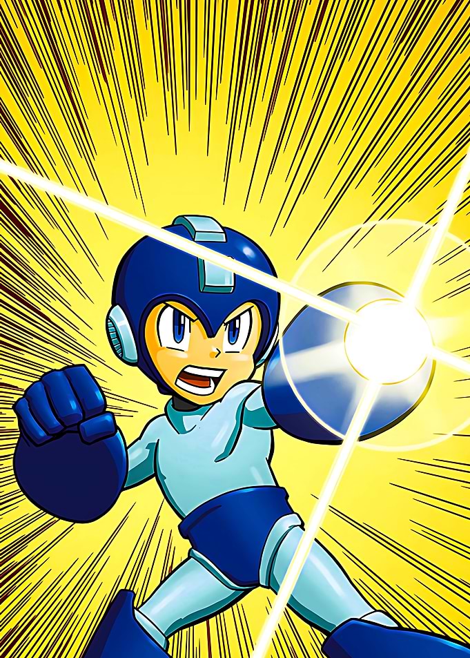 Mega Man Action Shot