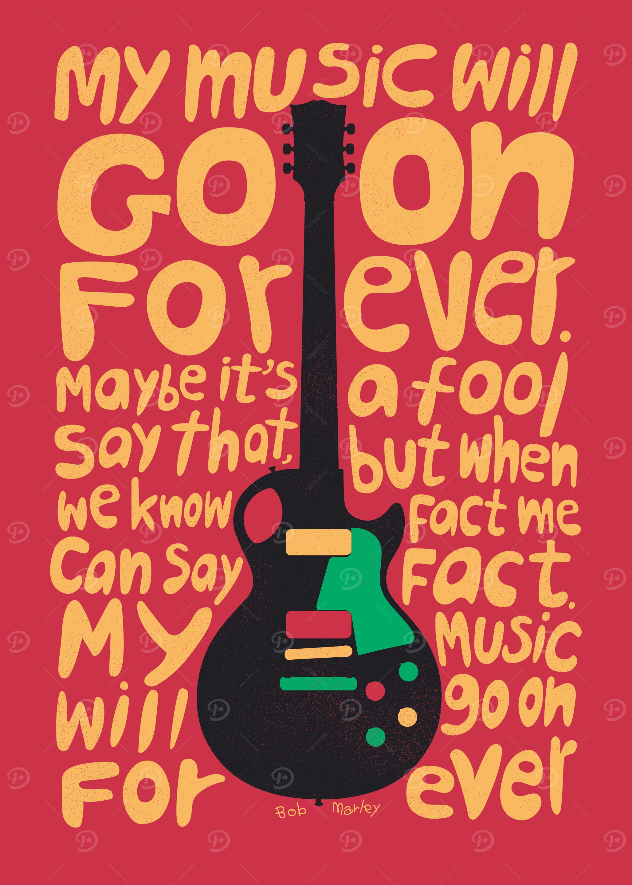 Bob Marley Music Forever Art