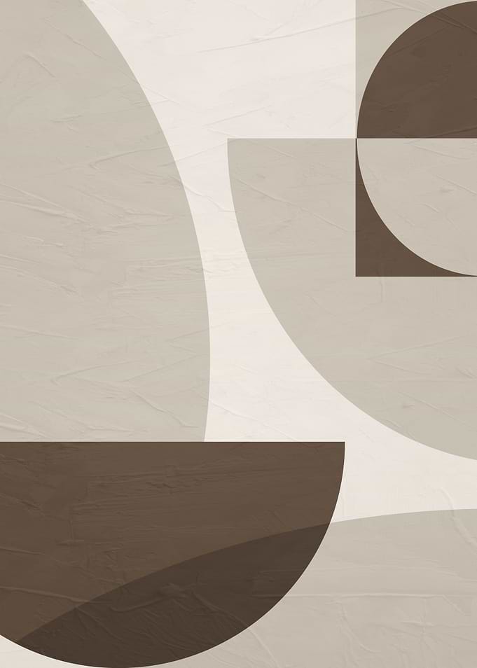 Abstract Geometric Art in Neutral Tones