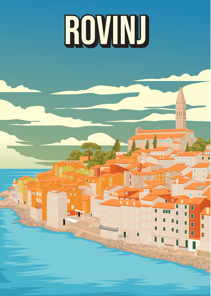 Rovinj Croatia Travel Poster