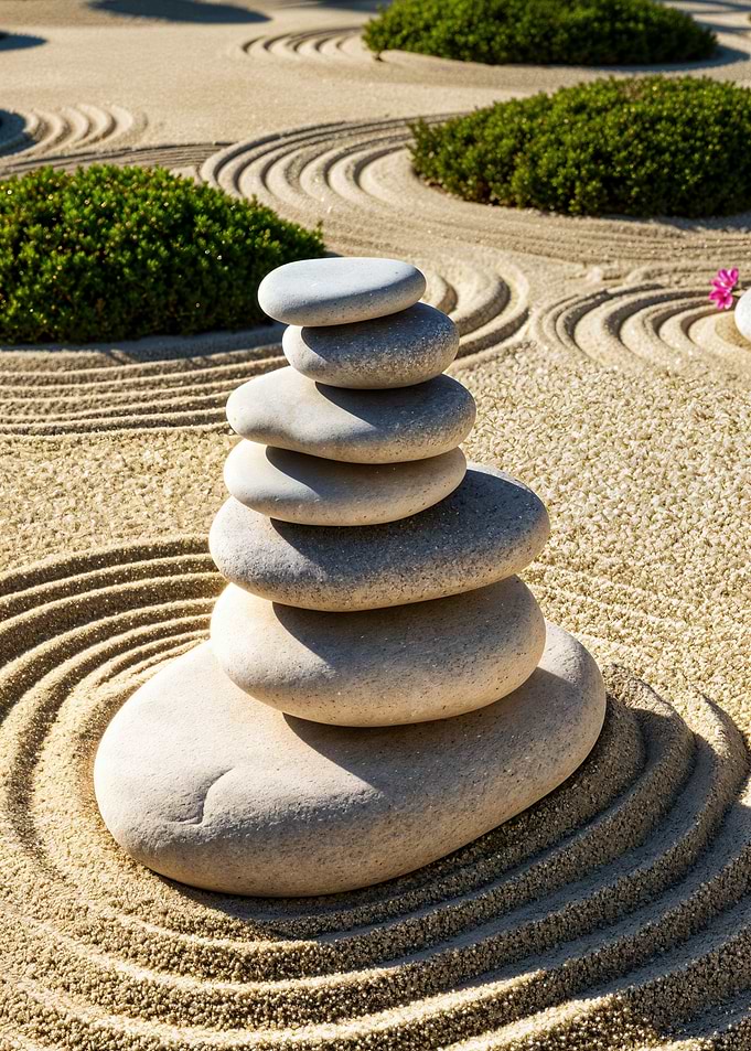 Zen Garden Stone Cairn
