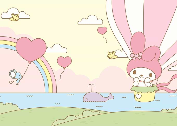 My Melody in a Pastel Landscape