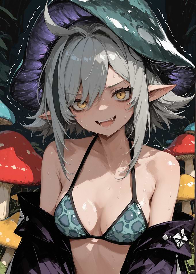 Mushroom Girl in Bikini