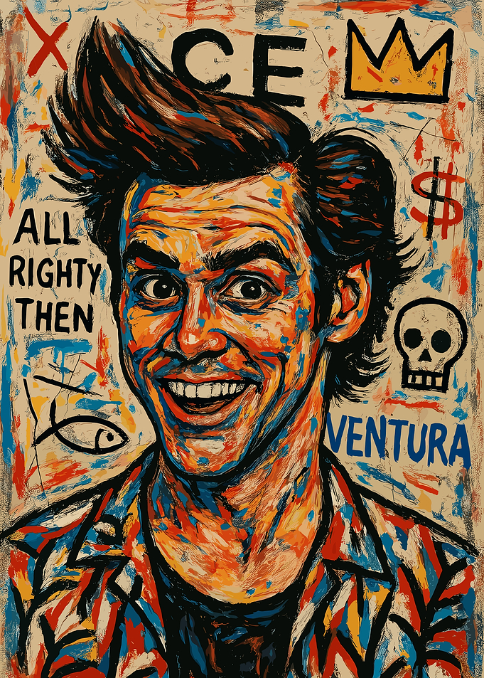Ace Ventura Colorful Portrait Art