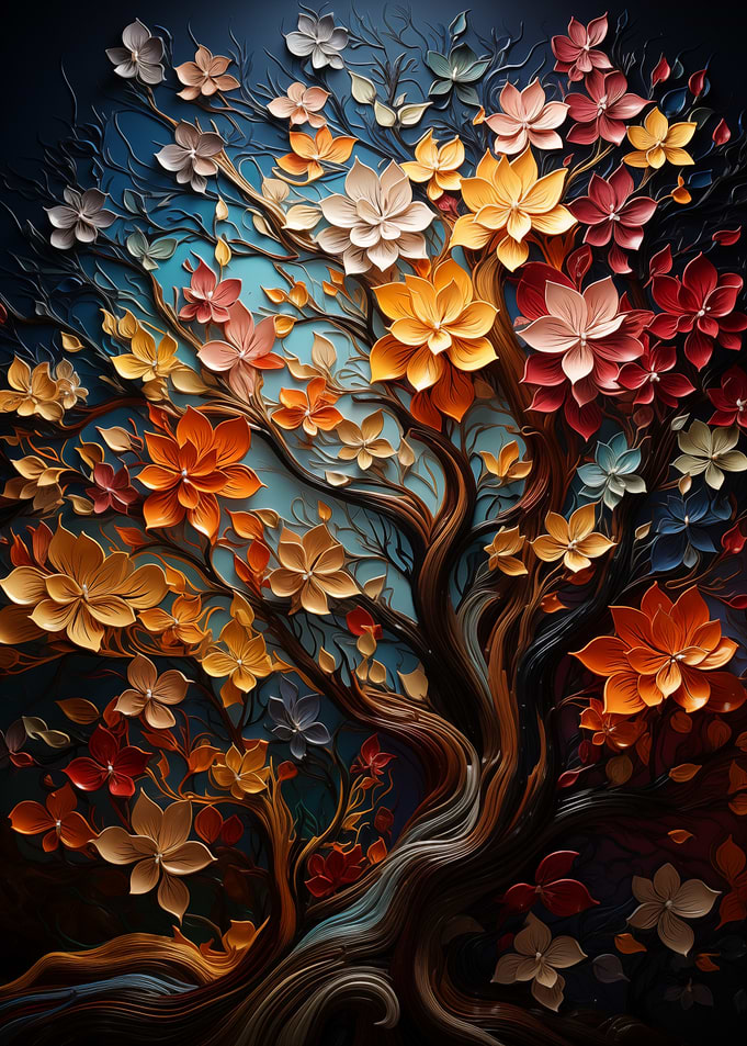 Colorful Blossoms Tree
