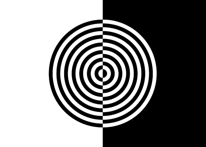Black and White Concentric Circles