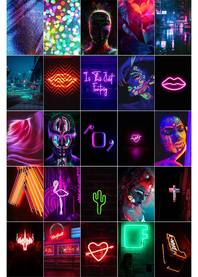 Neon Lights Collage